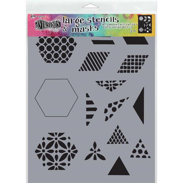 Dylusion Stencil LARGE (9x12") - 1,5 Inch Quilt